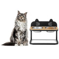 Elevated Pet Feeder with 2 Stainless Steel Bowls for Cats and Small and Medium Dogs-0